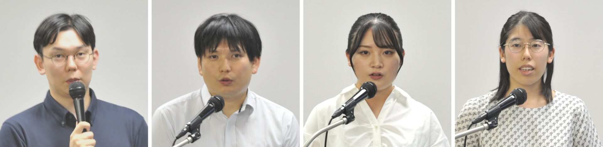 （左から）佐藤諒さん、佐々木亮さん、髙橋輝良々さん、宍戸結実さん